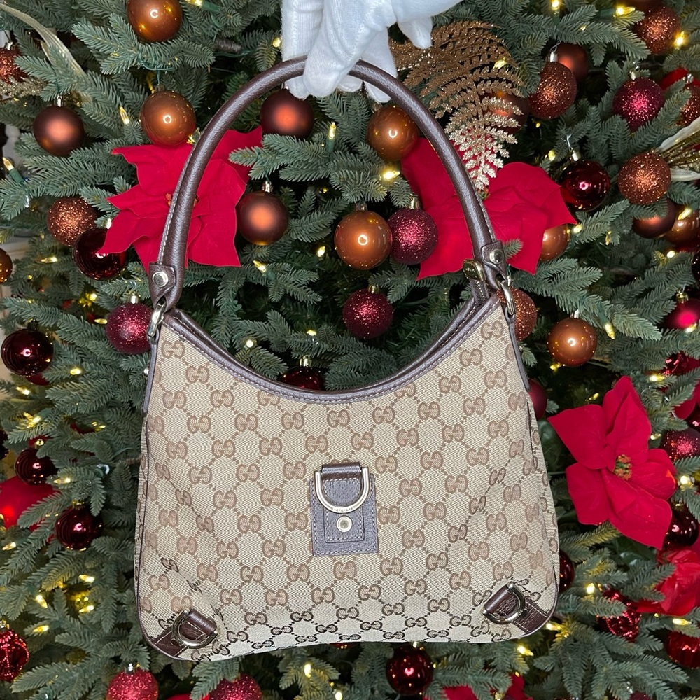 Gucci Brown GG Canvas Abbey Shoulder Bag-vintage
